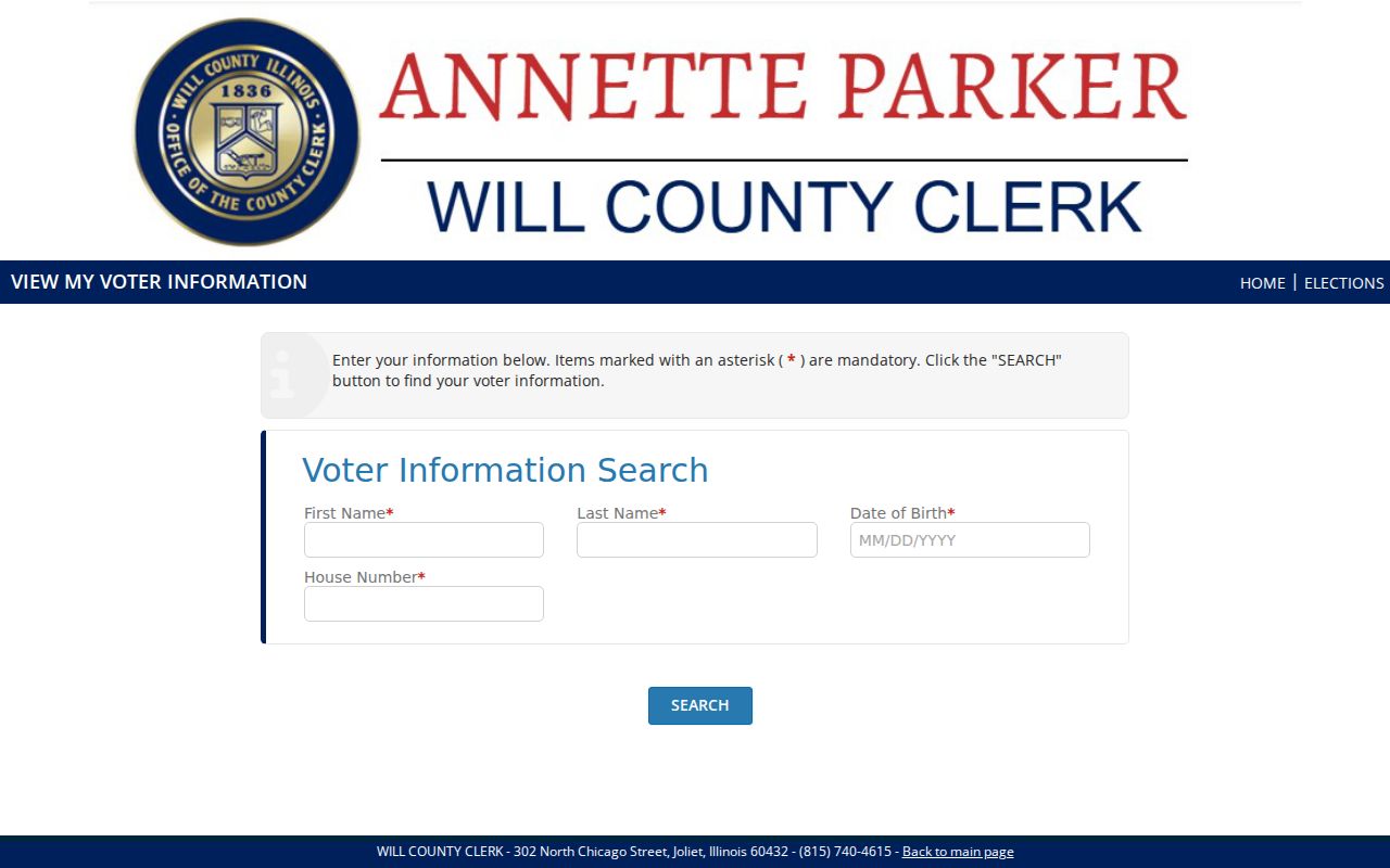 Will County residents directory voter lookup