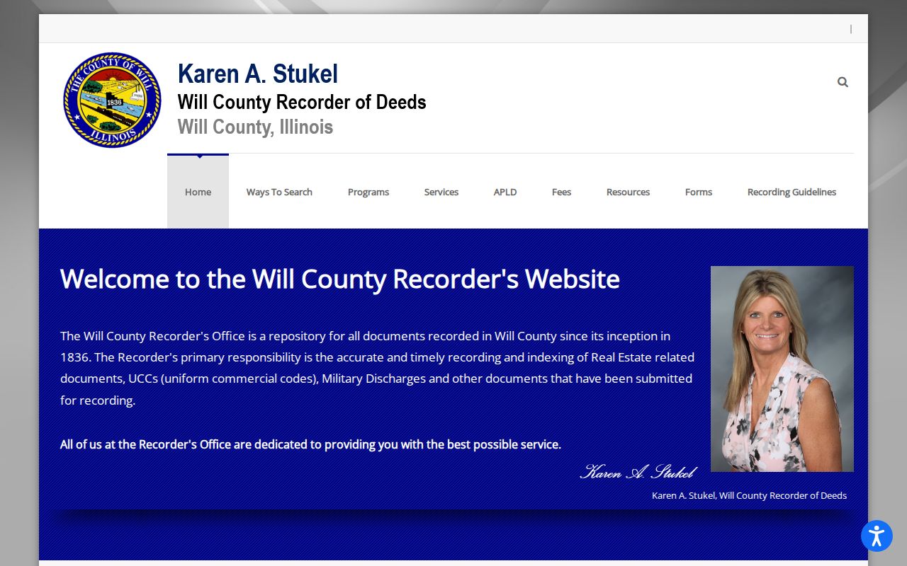 Will County residents directory Recorder of Deeds
