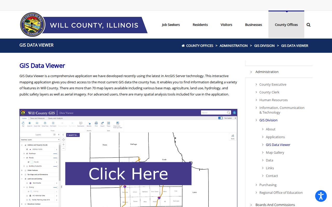 Will County neighbors GIS data viewer guide