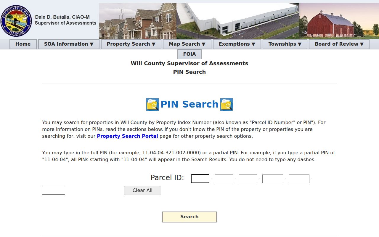 Will County neighbors parcel identification search