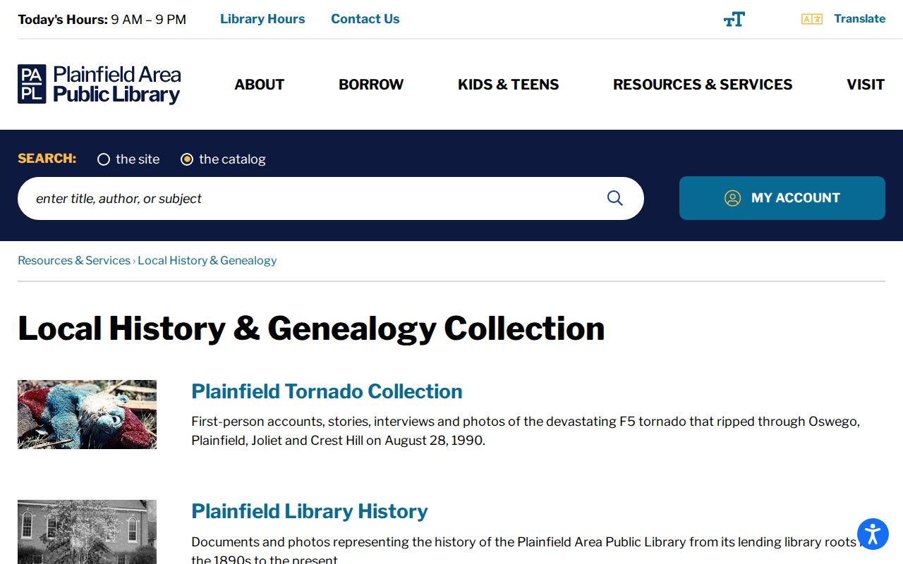 Will County neighbors and Plainfield community history sources