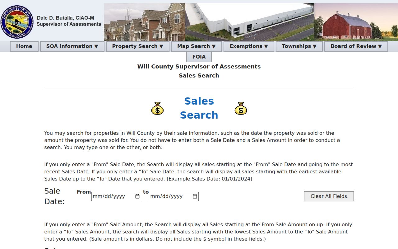 Will County neighbors nearby property sales search