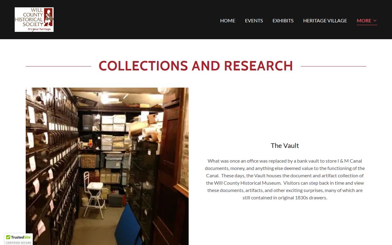 Will County Historical Museum archival collections and research service