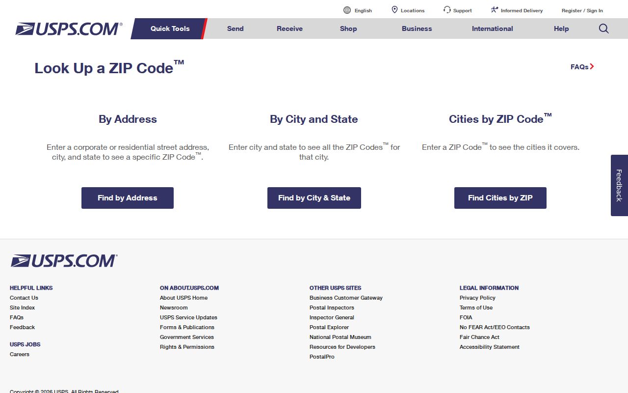 Will County ZIP code directory USPS address lookup